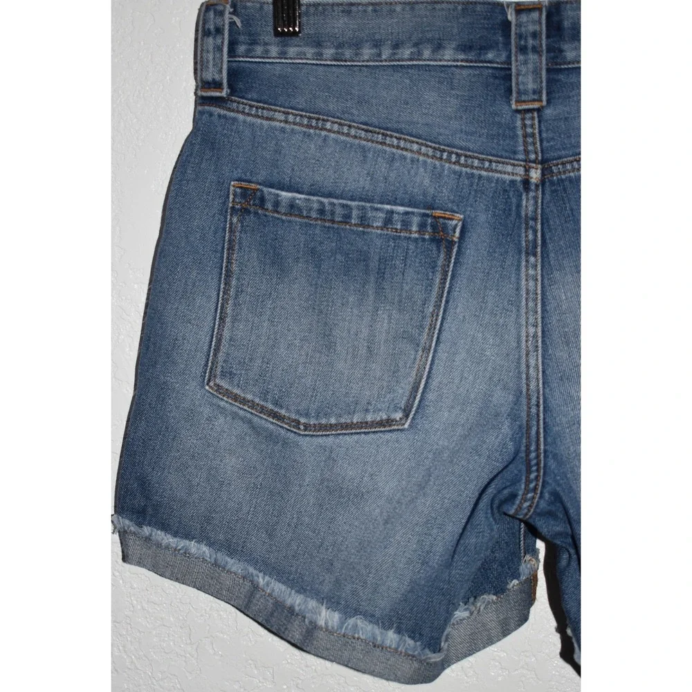 J.Crew Womens 27 Denim Shorts Distressed Frayed‎ Hem 5-Pocket Med Wash C6013